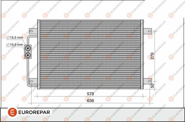 EUROREPAR 1609635380 - Конденсатор кондиционера autospares.lv