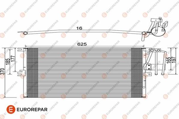 EUROREPAR 1609636980 - Конденсатор кондиционера autospares.lv