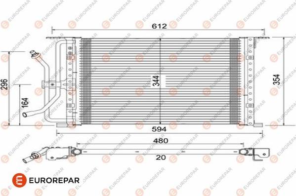 EUROREPAR 1609637480 - Конденсатор кондиционера autospares.lv