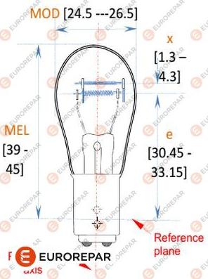 EUROREPAR 1616431380 - Лампа накаливания, фонарь указателя поворота autospares.lv