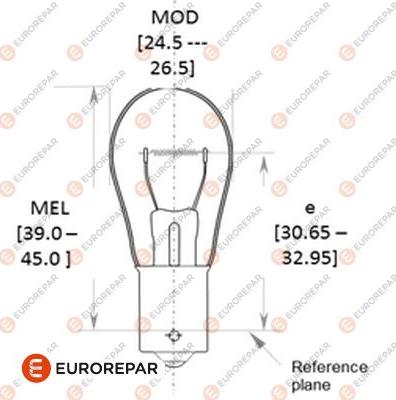 EUROREPAR 1616431280 - Лампа накаливания, фонарь указателя поворота autospares.lv
