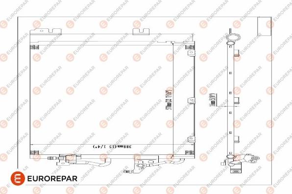 EUROREPAR 1610159580 - Конденсатор кондиционера autospares.lv