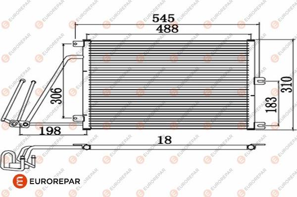 EUROREPAR 1610159280 - Конденсатор кондиционера autospares.lv