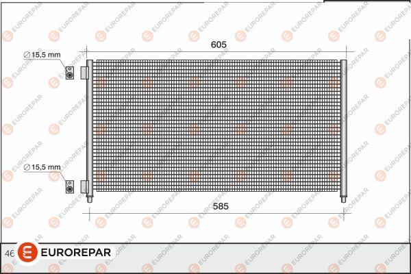 EUROREPAR 1610159780 - Конденсатор кондиционера autospares.lv