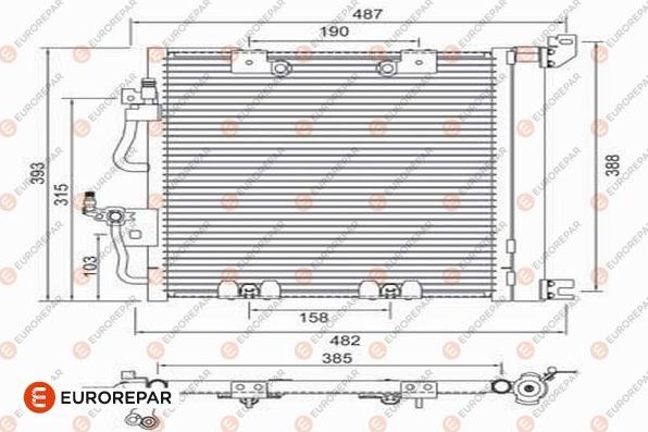 EUROREPAR 1610160680 - Конденсатор кондиционера autospares.lv