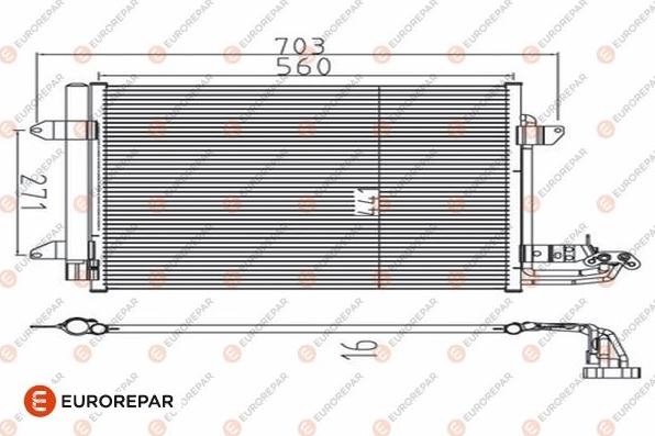 EUROREPAR 1610160080 - Конденсатор кондиционера autospares.lv