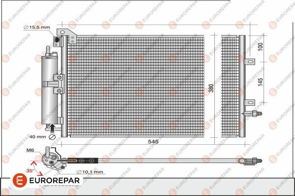 EUROREPAR 1610160180 - Конденсатор кондиционера autospares.lv