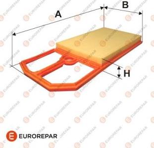 EUROREPAR 1612866280 - Воздушный фильтр, двигатель autospares.lv