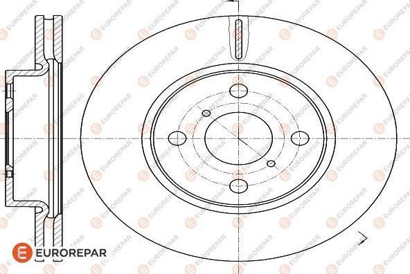 EUROREPAR 1618890180 - Тормозной диск autospares.lv