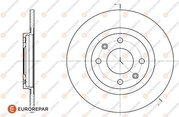 EUROREPAR 1618859980 - Тормозной диск autospares.lv