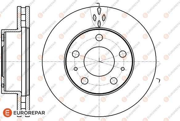 EUROREPAR 1618864580 - Тормозной диск autospares.lv