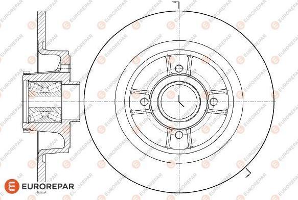 EUROREPAR 1618866380 - Тормозной диск autospares.lv