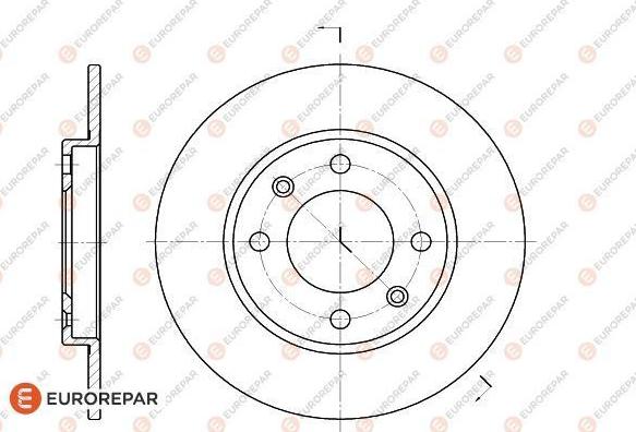 EUROREPAR 1618860980 - Тормозной диск autospares.lv