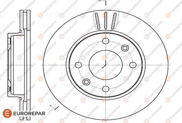 EUROREPAR 1618860780 - Тормозной диск autospares.lv