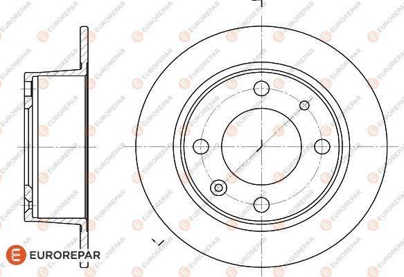 EUROREPAR 1618861080 - Тормозной диск autospares.lv