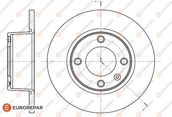 EUROREPAR 1618861280 - Тормозной диск autospares.lv