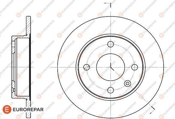 EUROREPAR 1618868080 - Тормозной диск autospares.lv