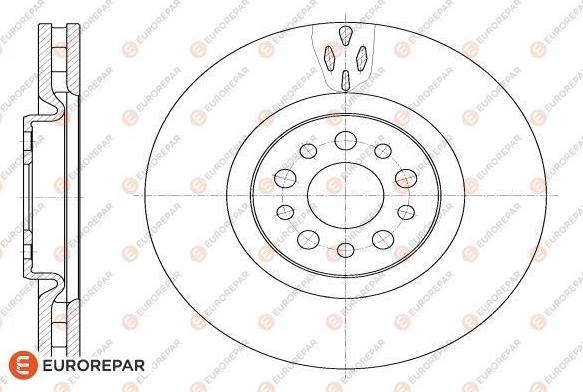 EUROREPAR 1618863180 - Тормозной диск autospares.lv