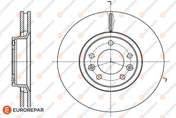 EUROREPAR 1618863380 - Тормозной диск autospares.lv