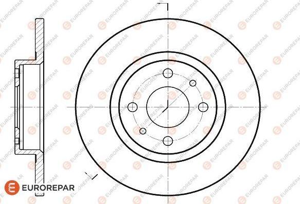 EUROREPAR 1618867380 - Тормозной диск autospares.lv