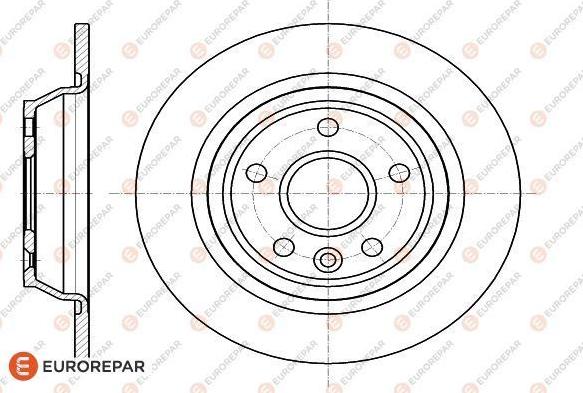 EUROREPAR 1618889480 - Тормозной диск autospares.lv