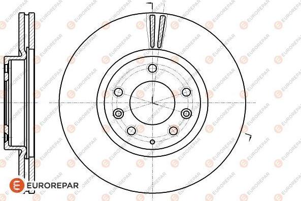 EUROREPAR 1618889680 - Тормозной диск autospares.lv