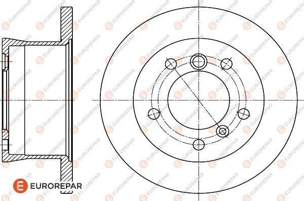 EUROREPAR 1618884080 - Тормозной диск autospares.lv