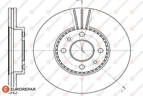 EUROREPAR 1618884880 - Тормозной диск autospares.lv