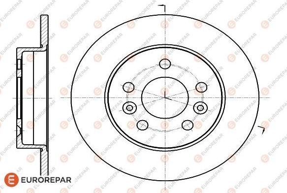 EUROREPAR 1618880580 - Тормозной диск autospares.lv