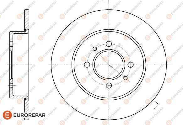 EUROREPAR 1618880680 - Тормозной диск autospares.lv