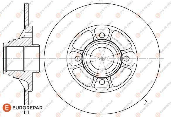 EUROREPAR 1618880080 - Тормозной диск autospares.lv