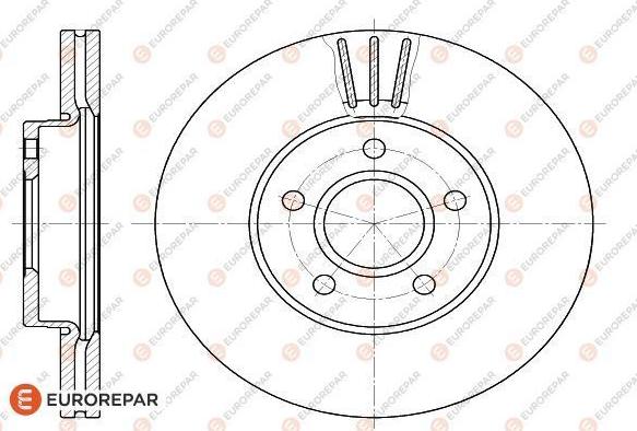 EUROREPAR 1618880180 - Тормозной диск autospares.lv