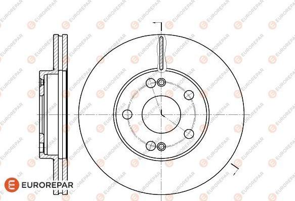 EUROREPAR 1618881780 - Тормозной диск autospares.lv