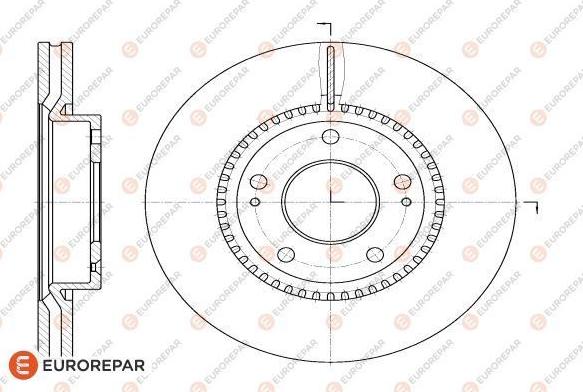 EUROREPAR 1618888980 - Тормозной диск autospares.lv