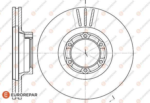 EUROREPAR 1618883680 - Тормозной диск autospares.lv