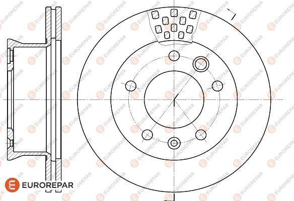 EUROREPAR 1618882380 - Тормозной диск autospares.lv