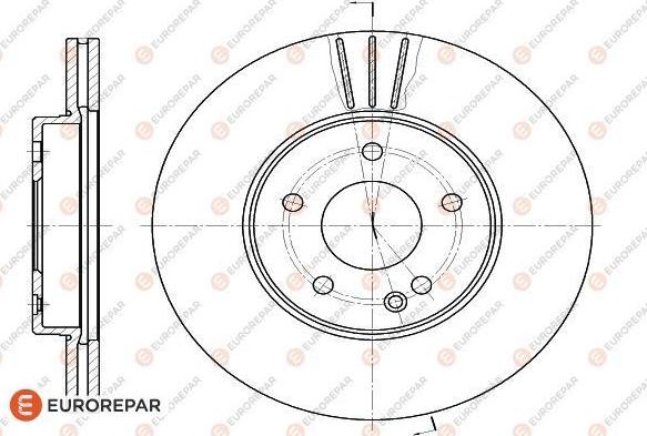 EUROREPAR 1618875180 - Тормозной диск autospares.lv