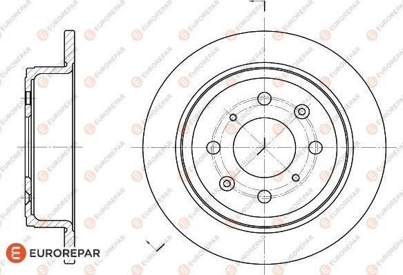 EUROREPAR 1618876880 - Тормозной диск autospares.lv