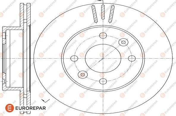 EUROREPAR 1618870480 - Тормозной диск autospares.lv