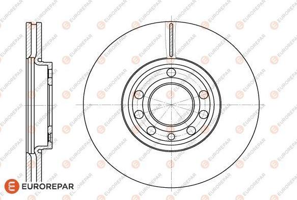 EUROREPAR 1618871480 - Тормозной диск autospares.lv