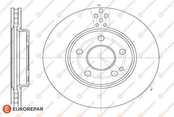 EUROREPAR 1618871780 - Тормозной диск autospares.lv