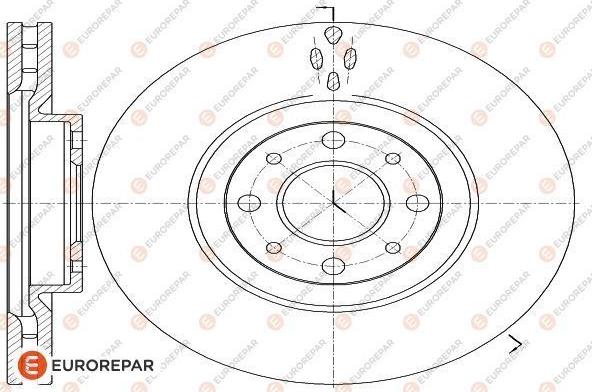 EUROREPAR 1618873680 - Тормозной диск autospares.lv