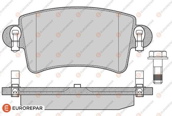 EUROREPAR 1617258980 - Тормозные колодки, дисковые, комплект autospares.lv