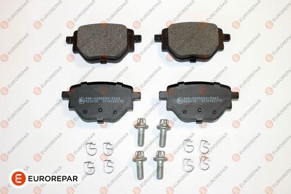 EUROREPAR 1689800280 - Тормозные колодки, дисковые, комплект autospares.lv