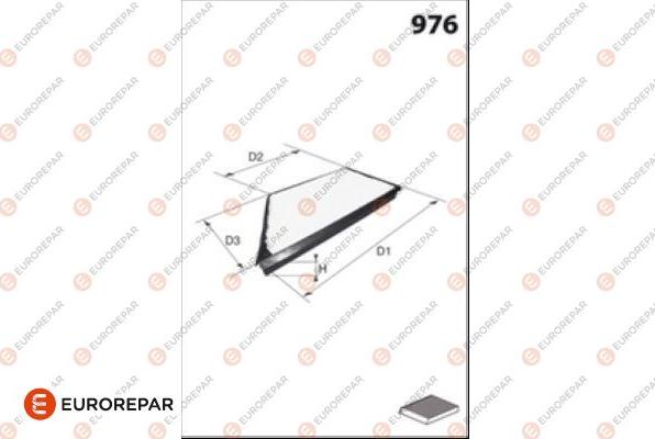 EUROREPAR 1686262680 - Фильтр воздуха в салоне autospares.lv