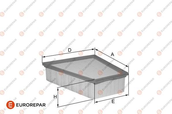 EUROREPAR 1680345280 - Воздушный фильтр, двигатель autospares.lv