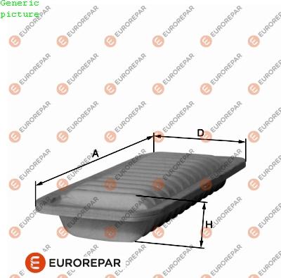 EUROREPAR 1680342380 - Воздушный фильтр, двигатель autospares.lv