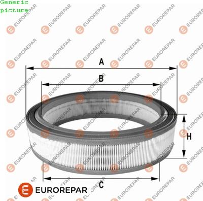 EUROREPAR 1680342780 - Воздушный фильтр, двигатель autospares.lv