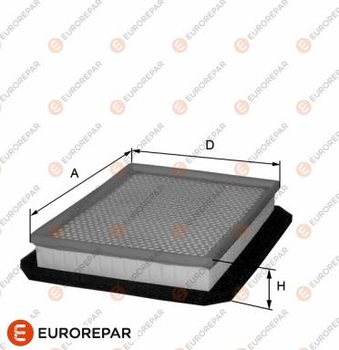 EUROREPAR 1680330280 - Воздушный фильтр, двигатель autospares.lv