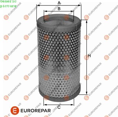 EUROREPAR 1680335280 - Воздушный фильтр, двигатель autospares.lv